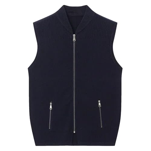 Dcvmvmn Men's Cashmere Sweater Vest Thickened Knitted Sleeveless Cardigan Casual Outerwear