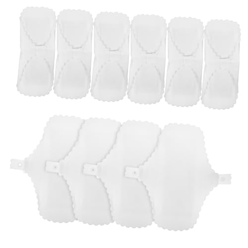 HAWILLOSCH 10-Pack Reusable Menstrual Pads Overnight Pads for Women Washable Cotton Cloth Sanitary Napkins Girls Period Kit Lace Edges Comfortable Safe for Women
