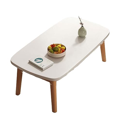 Table basse pliable double usage bois massif solide et compacte 80x55x45 cm - 2