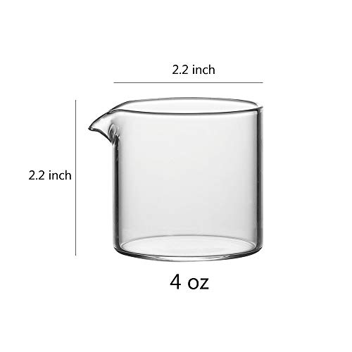 Sizikato 2Pcs Transparent Glass Creamer, 4Oz Mini Coffee Milk Creamer Pitcher. #TOP6