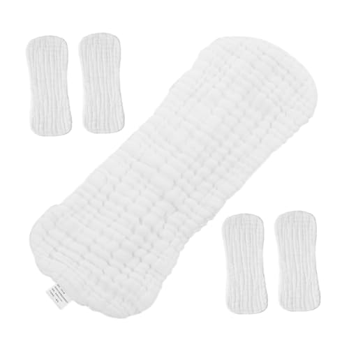 WRITWAA 5stücke Wiederverwendbare Baumwollwindeleinlagen Waschbare Für Neugeborene Atmungsaktive Stoffwindeleinlagen Ungebleichte Mulltücher Für Junge Mädchen Und Kleinkinder