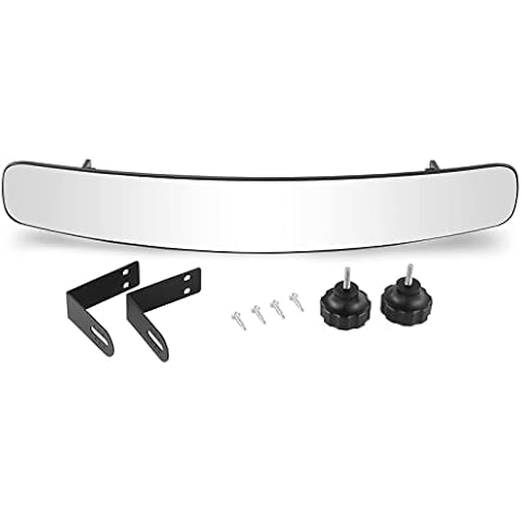 SHUNCHENXIANG Golf Cart Rear View Mirror Fits EZGO Club Car Yamaha, 16.5 Inch Extra Wide Universal Adjustable Panoramic Golf Cart Mirror Cover