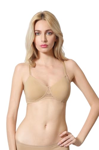 Image of Van Heusen Women's Everyday Cotton Bra|Medium Coverage|Non Padded|Non Wired|Seamless Moulded Cups|Anti Bacterial Tech| Keeps you Fresh|Sweat Absorbent|No Slip Soft Straps|Detachable Straps|Style 11001