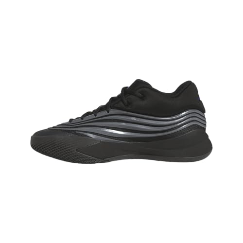 adidas Unisex-Adult Dame X Basketball, Black/Iron Metallic/Lucid Blue, 13.5
