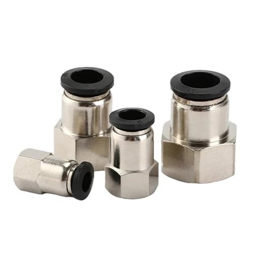 Raccord pneumatique droit PCF femelle 1/4 pour tube air comprimé 4 mm