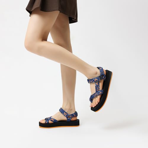 Image of Sport Walking Water Sandals for Women with Arch Support & Adjustable Straps Platform Sandals Women Height Increase