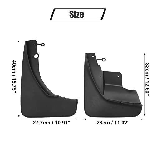 Image of ACROPIX Mud Flaps Splash Guard No-Drill Mudguards Wheels Protection Set Fit for Jeep Grand Cherokee with Hardware - Pack of 16 Black