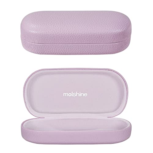Hard Shell Leather Sunglasses Case,Classic Large Glasses Case for Women Men,Sunglass Eyeglasses