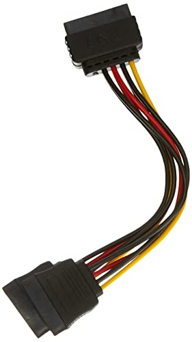 Adaptador de alimentación SATA 1 macho a 2 hembras 15 cm miniatura 2