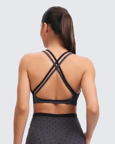 Image of Aoxjox Women's Workout Sports Bras Fitness Metamorph Sienna Twist Bra Yoga Crop Tank