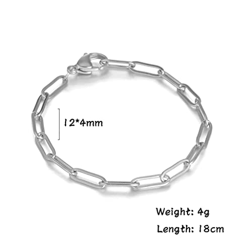 Pulsera de cadena delicada de acero inoxidable miniatura 6
