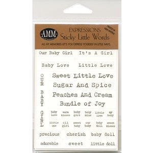 Sticky Little Words - Ouy Baby Girl