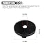 4PCS Car Wheel Hub Center Cap, 2.38'' (60mm) Outer Diameter, 0.44'' (11mm) Inner Diameter, Universal Snap-in Car Rim Hub Caps, Plastic Hub Covers Car Rim Modification Decoration Accessories (Black)