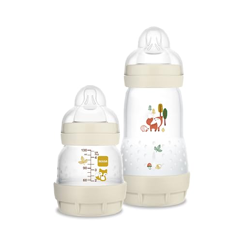 Mamadeira MAM Anticólica - Easy Start - Starter Set - Mamadeiras 130ml e 260ml - Neutra