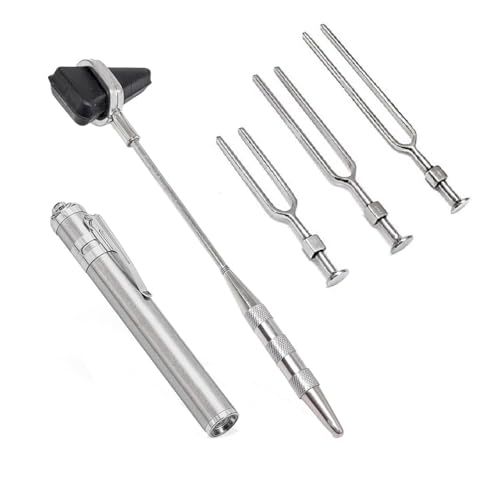 Image of HYZIK medical And examination euipments for medical use || doctor use.. (Pen torch & Knee hammer & tuning fork(128Hz,256Hz,512Hz))