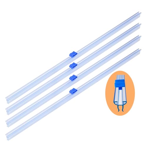 Plastic Wrap Slide Cutter for 24 Inch Rolls – Reusable Snap-On Sliding Cutter with Stainless Steel Two-Way Blade, Fits Plastic Wrap Foil Wax Paper Parchment Paper & BBQ Paper (4 Pack) (Fit 24inch) view 2