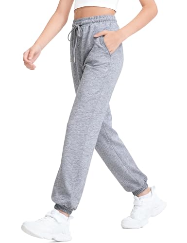 Image of BOOPH Girls Sweatpants Kids Cotton Drawstring Joggers Teen Athletic Pants | Girls Uniformt Pant with Pockets for 7-14Y