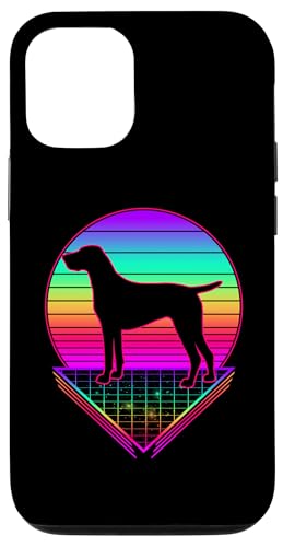 Hülle für iPhone 12/12 Pro German Shorthaired Pointer Retro Vintage 80s Funny Dog Lover