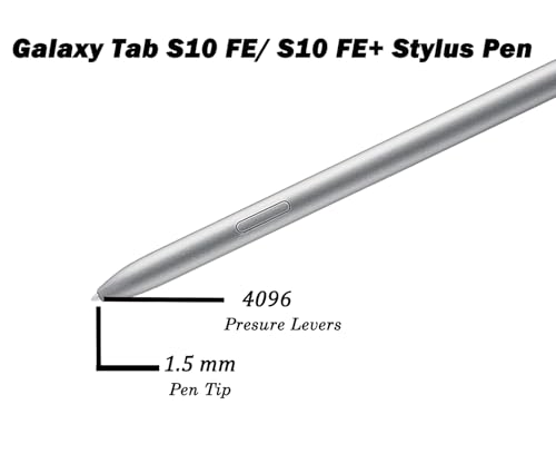 Image of Galaxy Tab S10 FE / S10 FE+ S Pen for Samsung Galaxy Tab S10 FE / S10 FE+ Stylus Pen Replacement + Free Tips Galaxy Tab S10 Fe Pen for Samsung Galaxy Tab S10 FE Stylus S Pen (Silver)