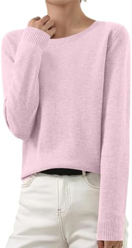 Sweaters for Women Fashion Winter Warm Long Sleeve Crew Neck Shirts Dressy Pullover Knit Tops Business Casual Outfits