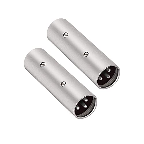 Image of MX 3 Pin XLR Microphone pin Pure Copper Nickel Plated for High Conductivity microphone (3 pin XLR male connector, Pack of 2, Male Connector)
