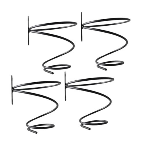 DECORNIJIA 4 pezzi Portabottiglie da Parete in Metallo Nero Porta Vini Singolo Elegante e Resistente per Cucina e Bar Design Minimalista e Robusto per Esposizione Vino Muro
