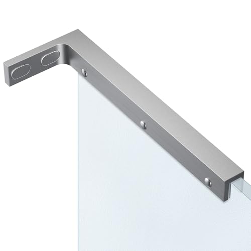 Support de serrage fixe robuste pour portes de douche sans cadre, barre de stabilisation fiable en acier inoxydable 304 pour panneaux de verre de 8 à 12 mm,...