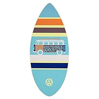 Board Masters VW Collection - Volkswagen Skimboard Echtholz (104 cm) Unisex mit T1 Bulli Bus Design (Gestreift/Blau)