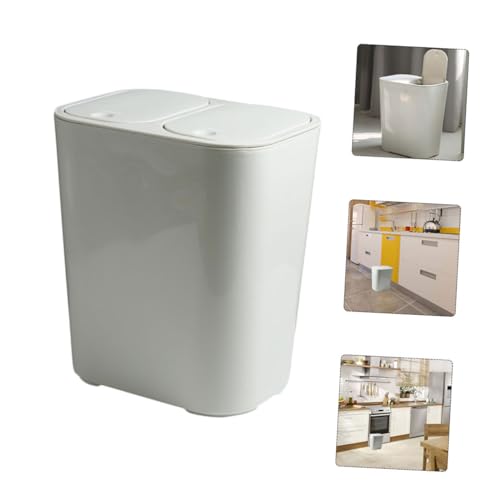 Bote de basura elegante con doble compartimento sin contacto miniatura 5