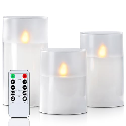 Homemory Wasserdicht Outdoor Flackernde Flammenlose Kerzen mit...