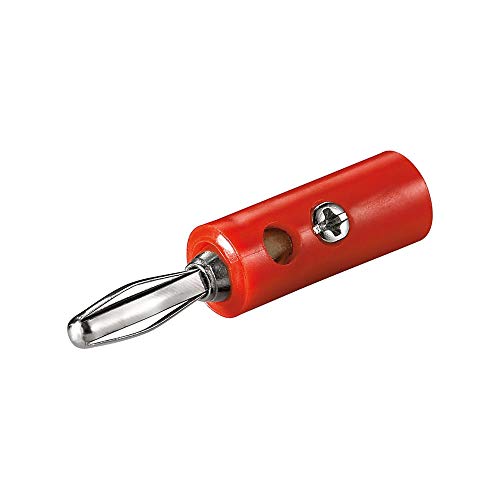 Preisvergleich Produktbild Bananen-Stecker rot, mit Schraubanschlüssen