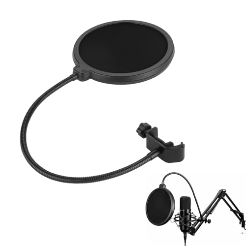 Professioneller Pop Filter, Mikrofon Popschutz Mit 360° Flexiblem Schwanenhals. Für Blue Yeti, Snowball, Quadcast Und Jedes Andere Mikrofon, Ideal Für Klare Aufnahmen