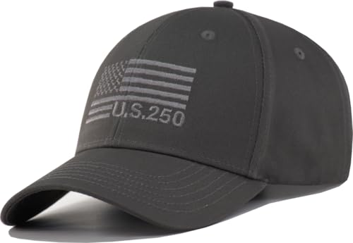 Image of American Flag Baseball Hat - XL, XXL, 3XL Plus /Regular Size Men's Cotton Structured Patriotic Ball Cap