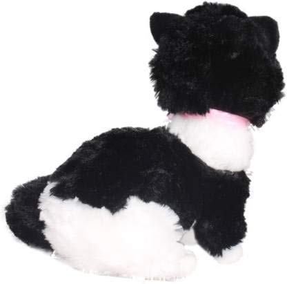 Image of Tickles Cute Cat Glitter Eye Soft Stuffed Plush Animal Toy for Kids Birthday Gift (Color: Black Size:30 cm)