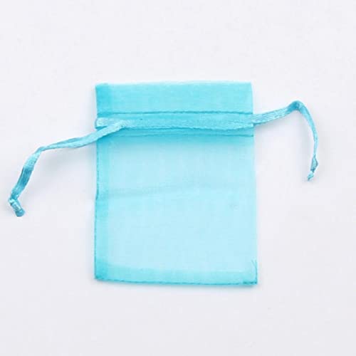 XULIANYI 50 Teile/los 7 x 9 cm 9 x 12 cm 10 x 15 cm 13 x 18 cm Organza geschenkbeutel Kordelzug schmuckverpackung Hochzeitsfeier geschenkbeutel-seeblau, 13 x 18 cm Cover