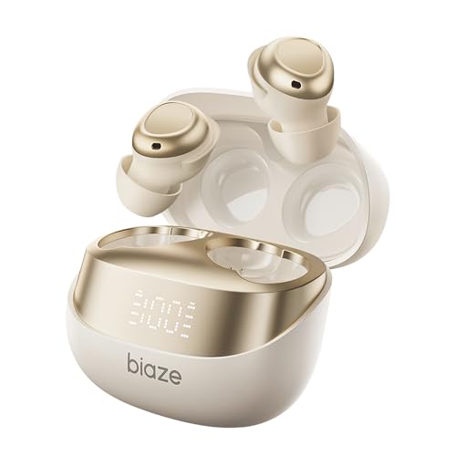 biaze Sleep Headphones in Ear, Passive Noise Isolation Sleep Earphones for Side Sleeping Soft and Comfortable Sleeps Buds Bluetooth 5.4, 30h Playtime Small Earplugs for Side Sleepers