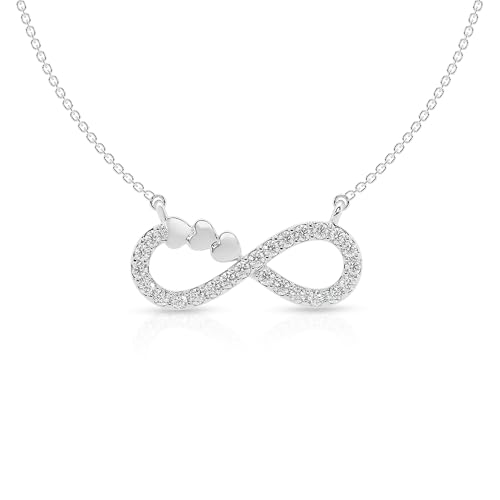 Image of 925 Sterling Silver Pendant Necklace for Women | Silver Locket with Chain | Daily Wear Jewellery | Minimalist Jewelry for Office & Casual Wear | Gift for Woman, Wife, Girlfriend, Mother, Sister | Anniversary, Birthday, Valentine's Day, Rakhi Gift
