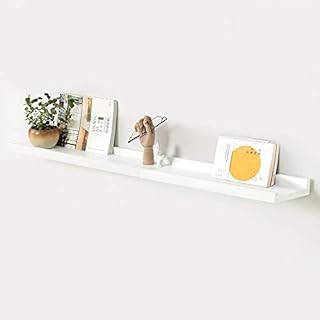 Gieanoo 60cm Solid Oak Floating Shelf Wood Rustic Shelf Wall mounted Picture Ledge Shelf with lip design radiator shelf Display Shelf For Living Room,Kitchen,Bedroom,Bathroom