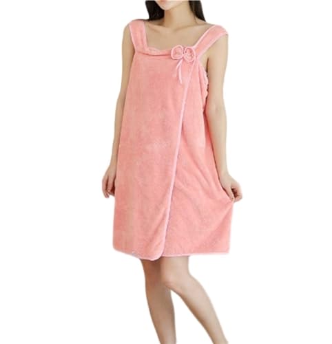 JYARZ Albornoz Ducha Toalla De Mujer Con Lazo Grueso, Falda De Baño, Albornoz, Camisón Con Tirantes, Súper Absorbente, Suave Albornoz Absorbente(C)