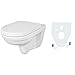 Produktbild Villeroy & Boch O Novo Wand WC Tiefspüler OHNE spülrand weiß mit Sitz mit softclose und Schallschutz
