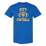 UGP Campus Apparel - AS1045 - Pittsburgh Panthers Classic Football Arch - Sport Teams T Shirt - Small - Royal