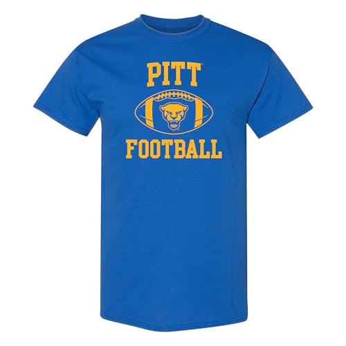 UGP Campus Apparel - AS1045 - Pittsburgh Panthers Classic Football Arch - Sport Teams T Shirt - Large - Royal