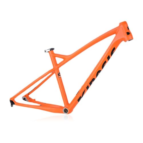 HWEVDHJ 26er Mountain Bike Frame XC Hardtail Bike Frame 17''/18'' Aluminium Alloy Disc Brake Bicycle Frames Thru Axle 12×142mm(Orange,17