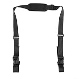 Jotekonoby Correa de hombro ajustable para silla plegable, bicicleta, caña de pescar, 94-152 cm, con almohadillas suaves, hebilla resistente, material de nailon, color negro