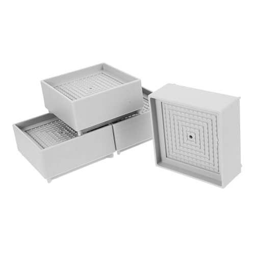 Happyyami 4pcs Heavy Duty Furniture Risers Square Height Extenders for Beds Chairs Tables Non Slip Stabilizing Bases for Enhanced Comfort Additional Storage Space