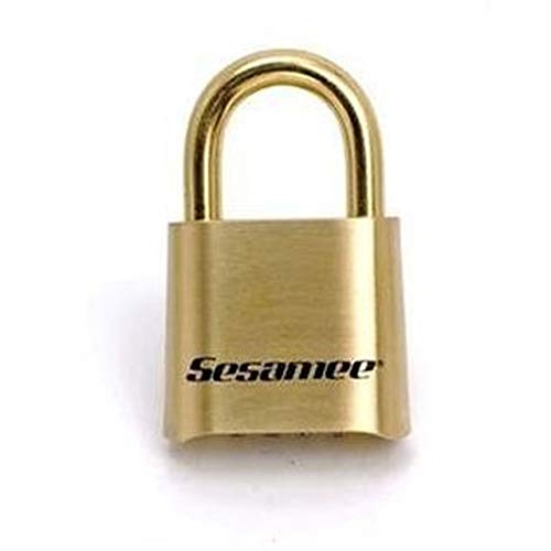 CCL Security Sesamee K0436 4 Dial Bottom Resettable Marine Combination Brass Padlock with 1-Inch Shackle and 10,000 Potential Combinations - 5 Pack