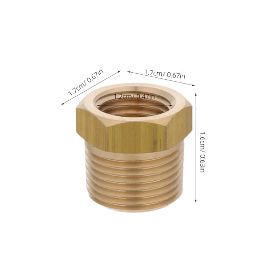 Conector metálico hexagonal de latón robusto para accesorios de tuberías 8