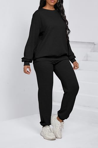 Nimsruc Two Piece Outfits For Women Sweatsuits Sets Casual Long Sleeve Pullover Pocket Jogging Suits Matching Clothing2