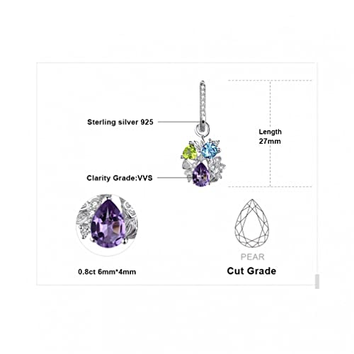 Boucles d'oreilles améthyste fleur pour sublimer vos tenues