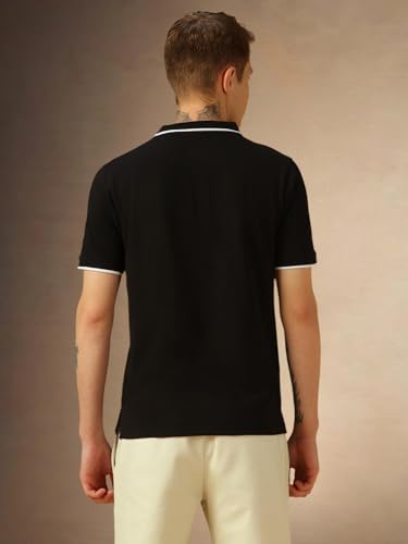 Image of Dennis Lingo Men's Poly Cotton Loose Fit Solid Half Sleeve Polo T-Shirt
